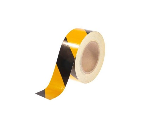 Reflektör Sarı-siyah Reflektif Bant 50mm X 46mt