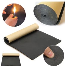 Araç Oto Ses Isı Yalıtım Malzemesi 10m² Kauçuk Sünger Yapışkanlı 6mm Kalın 100cmx10mt