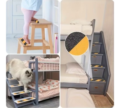 5 Adet Merdiven Kaydırmaz Kaymaz Bant 25mm X 25mt Sarı Siyah