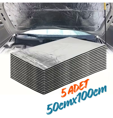 Araç Oto Kaput Kapı Taban Davlumbaz Ses Yalıtım Malzemesi 9mm Alm. Folyolu Kauçuk 50cmx100cm 5adet