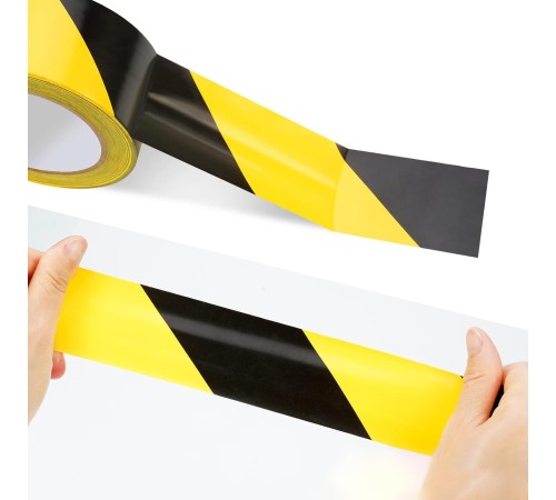 Pvc Yer İşaretleme Bandı 5cmx30m Zemin Bandı Sarı/Siyah